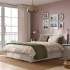 Ikea Fågelfjället Bed Frame With 4 Storage Boxes, Off-white, Full/double In Multi