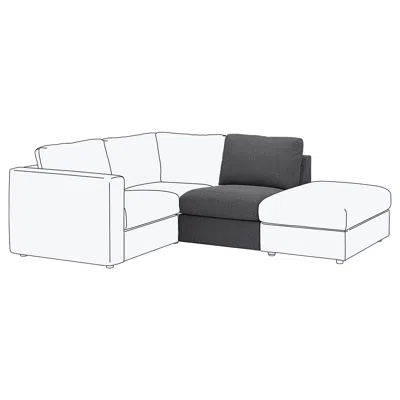Ikea Finnala 1-seat Section, Gunnared Medium Gray, Height Including Back Cushions: 33 1/2 "