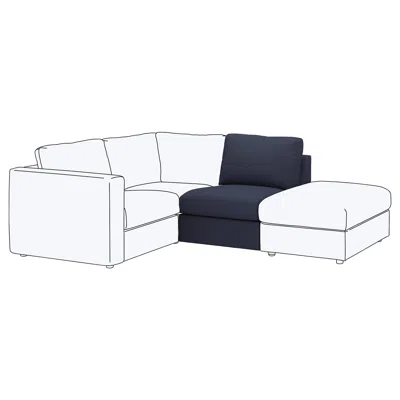 Ikea Finnala 1-seat Section, Orrsta Black-blue, Height Including Back Cushions: 33 1/2 "
