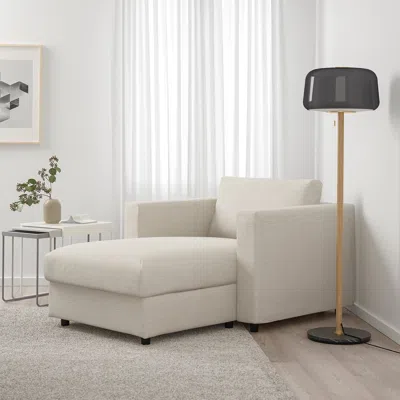 Ikea Finnala Chaise, Gunnared Beige, Height Including Back Cushions: 33 1/2 "