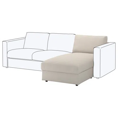 Ikea Finnala Chaise Section, Gunnared Beige, Height Including Back Cushions: 33 1/2 "