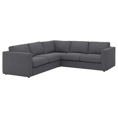 Ikea Finnala Cover For Sectional, 4-seat, Gunnared Medium Gray, Height Including Back Cushions: 32 5/8 "