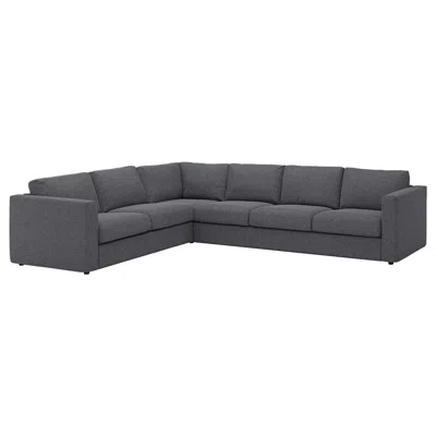 Ikea Finnala Cover For Sectional, 5-seat, Gunnared Medium Gray, Height Including Back Cushions: 32 5/8 "