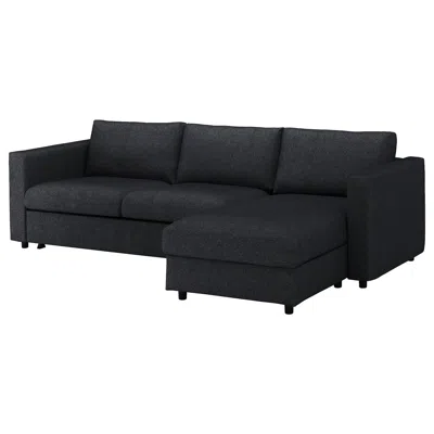 Ikea Finnala Cover For Sleeper Sofa, With Chaise/tallmyra Black/gray, Bed Height: 20 7/8 "