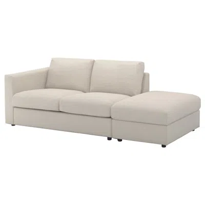 Ikea Finnala Cover For Sofa, With Open End/gunnared Beige, Height Including Back Cushions: 32 5/8 "