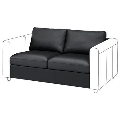 Ikea Finnala Loveseat Section, Grann/bomstad Black, Height Including Back Cushions: 33 1/2 "