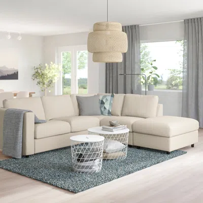 Ikea Finnala Sectional, 4-seat Corner, With Open End/gunnared Beige, Height Including Back Cushions: 33 1