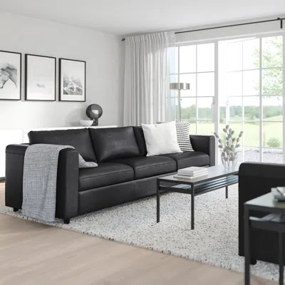 Ikea Finnala Sofa, Grann/bomstad Black, Height Including Back Cushions: 33 1/2 "