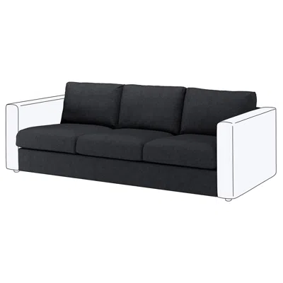 Ikea Finnala Sofa Section, Tallmyra Black/gray, Height Including Back Cushions: 33 1/2 "