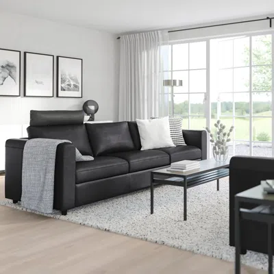 Ikea Finnala Sofa, With Headrest/grann/bomstad Black, Height Incl. Headrest: 41 3/8 "