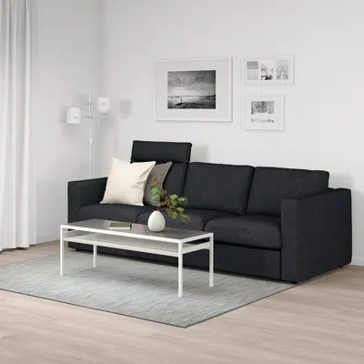 Ikea Finnala Sofa, With Headrest/tallmyra Black/gray, Height Incl. Headrest: 41 3/8 "