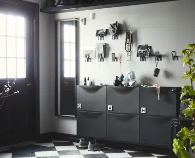 Ikea Fjantig Hook, Black, Depth: 2 ¼ "