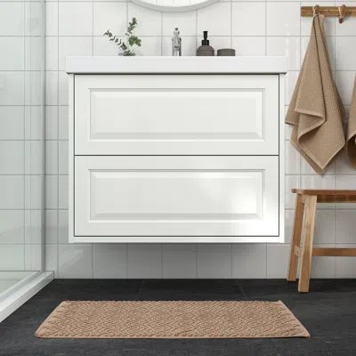 Ikea Fjällkattfot Bath Mat, Beige, 20x31 " In Sand