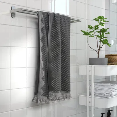 Ikea Fjällstarr Bath Towel, Dark Gray, 28x55 "