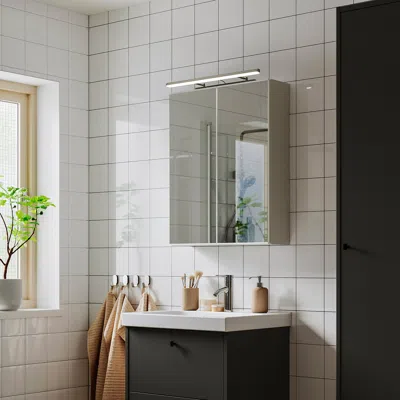 Ikea Flaskpost Led Cabinet/wall Light, Chrome Plated, 22 "