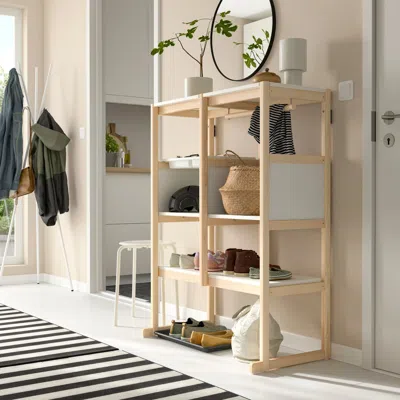 Ikea Flisat Open Storage Combination, Light White Stained Pine White/white, 34 5/8x15x46 1/8 "
