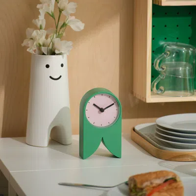 Ikea Flodkräfta Clock, Green/pink, 3 ¼x5 ¾x1 ¾ "