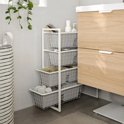 Ikea Fånggröda Insert With Compartments, Light Gray, 19x7x5 ½ "