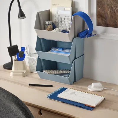 Ikea Fodertråg Organizer For Desk/wall, Gray-blue, 9 ¾x7x6 "