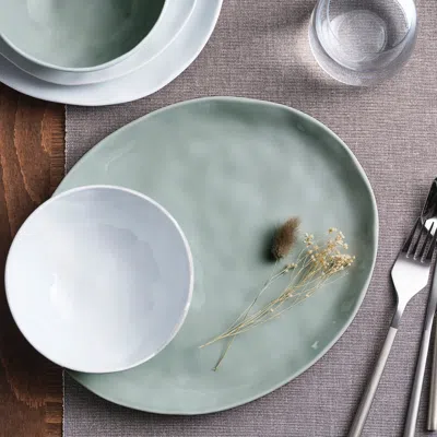 Ikea Forelltetra Plate, Turquoise/gray, 11 ½x10 " In Green