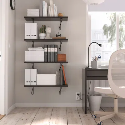 Ikea Förläggare Bracket, Black, 7x9 ¾ "