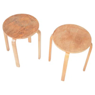 Pre-owned Ikea Frosta Chair Set Of Two In Brown