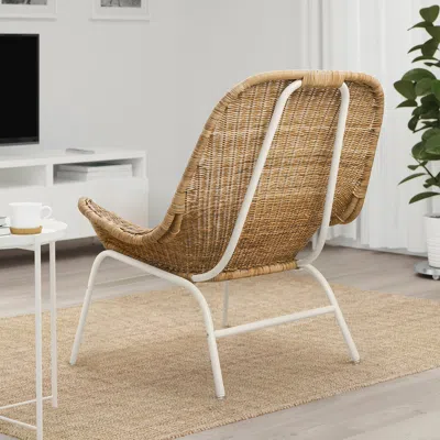 Ikea Fryksås Chair With Cushion, Rattan/risane Natural