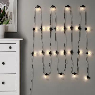 Ikea Gardjärn Led String Light With 24 Lights, Black/outdoor, Cord Length Btwn Lights: 16 "