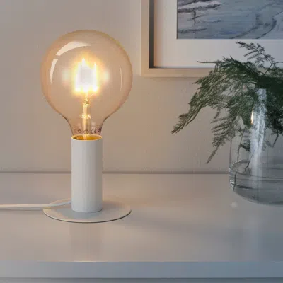 Ikea Gennaker Table Lamp, White, Base Diameter: 5 "