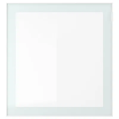 Ikea Glassvik Glass Door, White/light Green Frosted Glass, 23 1/2x25 1/8 "