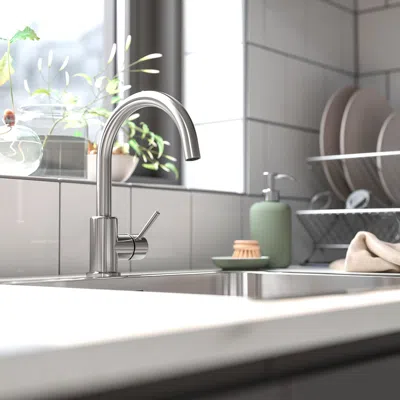 Ikea Glypen Kitchen Faucet, Stainless Steel Effect, Length: 6 ¾ "