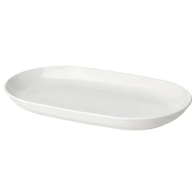 Ikea Godmiddag Serving Plate, White, 13x7 "