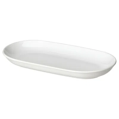 Ikea Godmiddag Serving Plate, White, 14x9 "