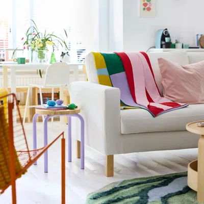 Ikea Grejsimojs Blanket, Patterned/multicolor, 51 1/8x66 7/8 "