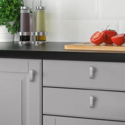 Ikea Gribbol Knob, Silver Color, Depth: 3/8 " In Gray