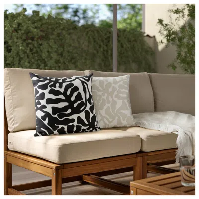 Ikea Grönknavel Cushion Cover, Black White/outdoor Indoor, 20x20 "
