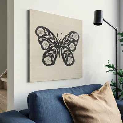 Ikea Grönmes Picture, Butterfly, 22x22 " In Black