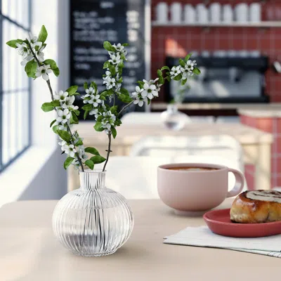Ikea Gråsparv Vase, Clear Glass, 4 " In Multi