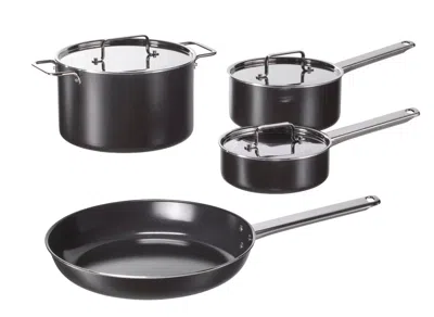 Ikea Guldöring 7-piece Cookware Set, Non-stick Coating Stainless Steel/black-gray