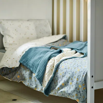 Ikea Guldvävare Baby Blanket, Blue/white Dotted, 31 1/2x39 3/8 "