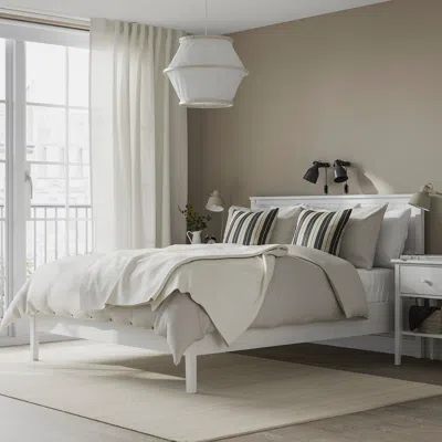 Ikea Gullaberg Bed Frame, White, Queen