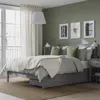 Ikea Gullaberg Bed Frame With 2 Storage Boxes, Gray, King In Gray