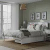 Ikea Gullaberg Bed Frame With 2 Storage Boxes, White, King In White