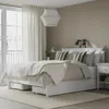 Ikea Gullaberg Bed Frame With 4 Storage Boxes, White, Queen In White