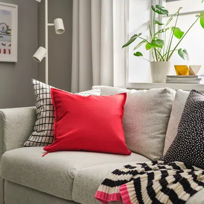Ikea Gurli Cushion Cover, Red, 20x20 "