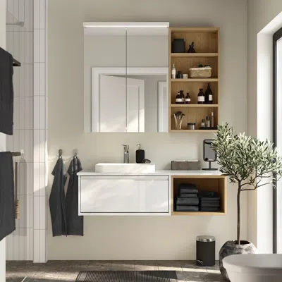 Ikea Hagaån Wall Open Cabinet, Oak Effect, 18x6x37 " In Brown