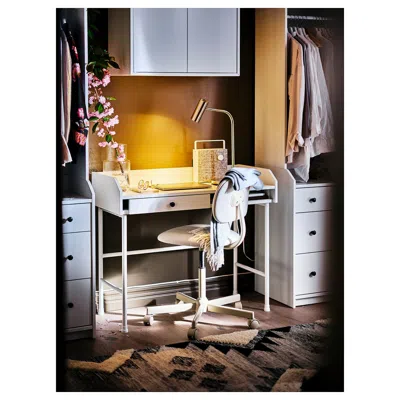 Ikea Hauga Desk, White, 39 3/8x17 7/8 "