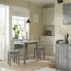 Ikea Hauga Stool, Gray, Depth: 12 5/8 "
