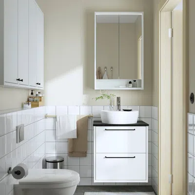 Ikea Havbäck / Törnviken Bathroom Vanity With Sink & Faucet, White, 25x21 1/2x31 3/8 "