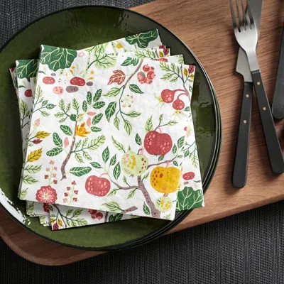 Ikea Havsbraxen Paper Napkin, Patterned Multicolor, 13x13 "